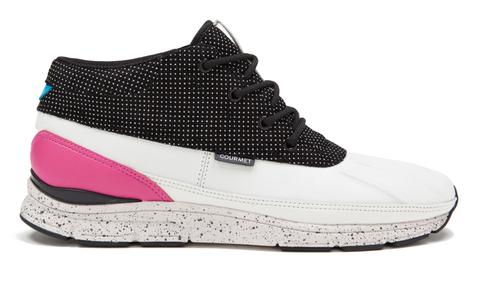 Womens Quadici Lite LX: White/Black Polkadots
